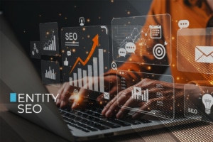 Entity SEO workflow infographic showing how Wisconsin businesses build AI citation authority across ChatGPT and Google platforms