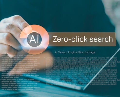 Business owner reviewing declining website traffic analytics caused by zero-click searches