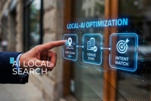 traditional local search results versus AI-enhanced search visibility for Wisconsin manufacturing, professional services, and retail businesses across Milwaukee County markets